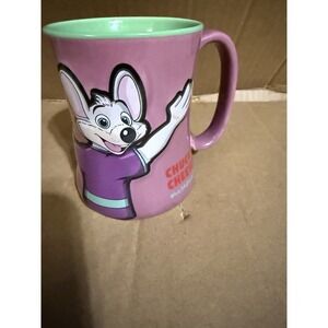 Chuck E Cheese Coffee Mug Cup Showbiz Pizza vtg arcade Kid Be Mouse figurine eat